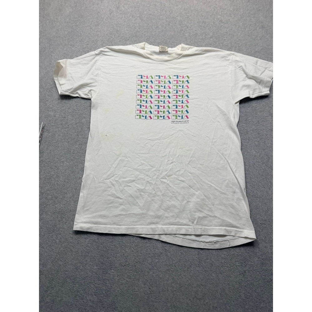 Vintage Signal Mega-Tee High Museum of Art Atlanta T-Shirt White Large USA Made
